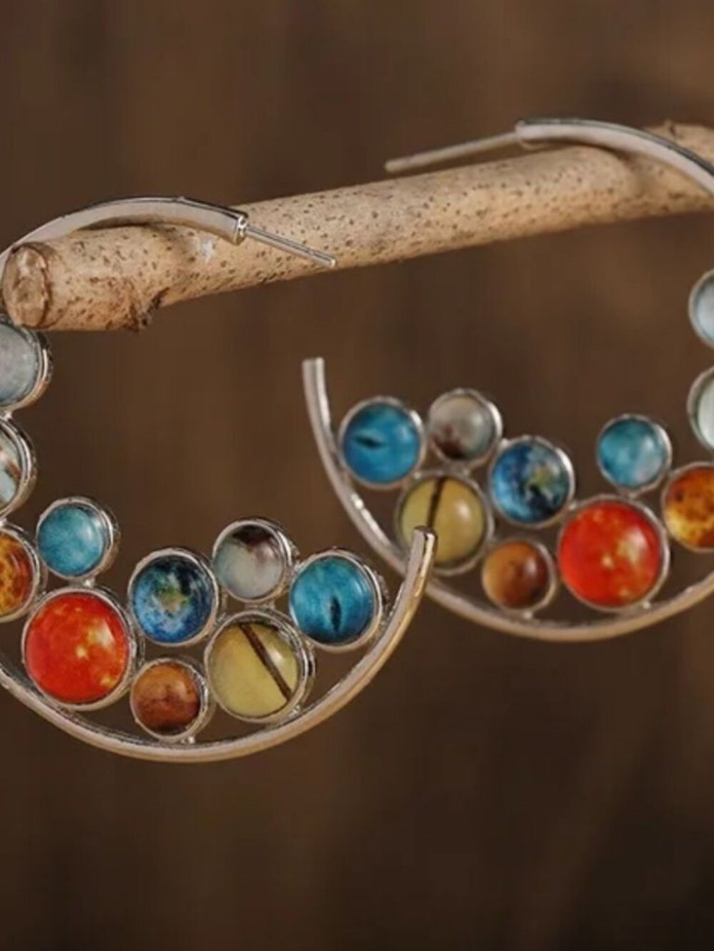 Colorful Hoop EarringM410